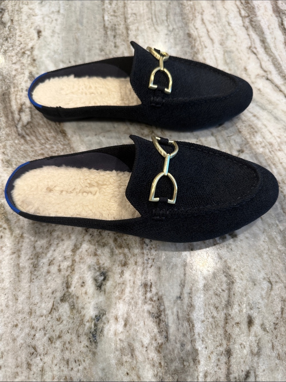 Like New Rothy’s ReVelvet Cozy Bit Loafer Mule - Picture 8 of 9